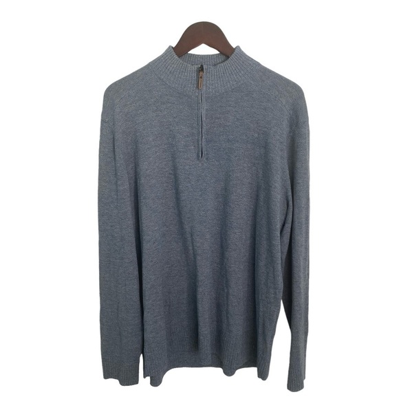 Smartwool Men’s 1/4 Zip Pullover Sweater in Blue Gray in Sz XL - Picture 1 of 8